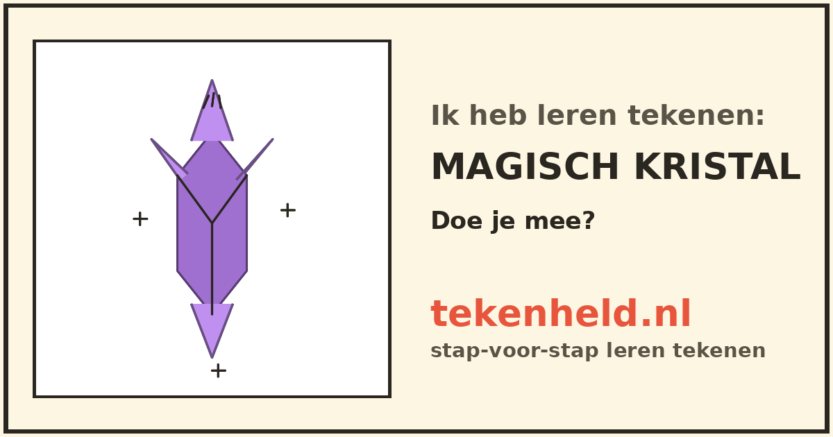 Voorbeeld: Magisch kristal tekenen in stappen