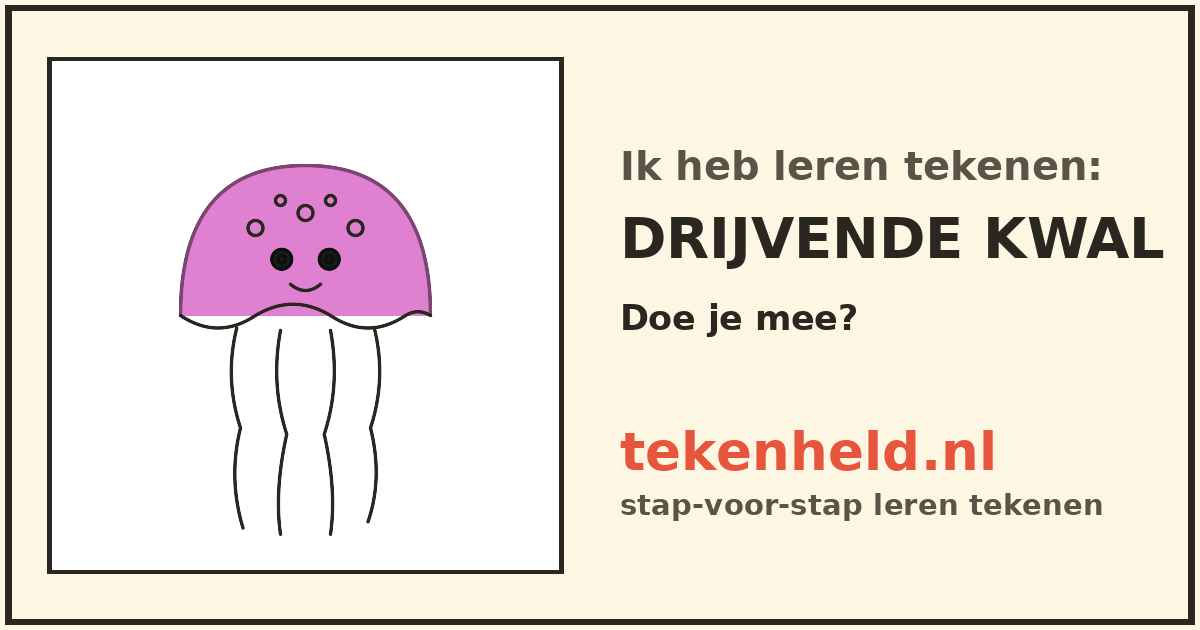 Voorbeeld: Drijvende kwal tekenen in stappen