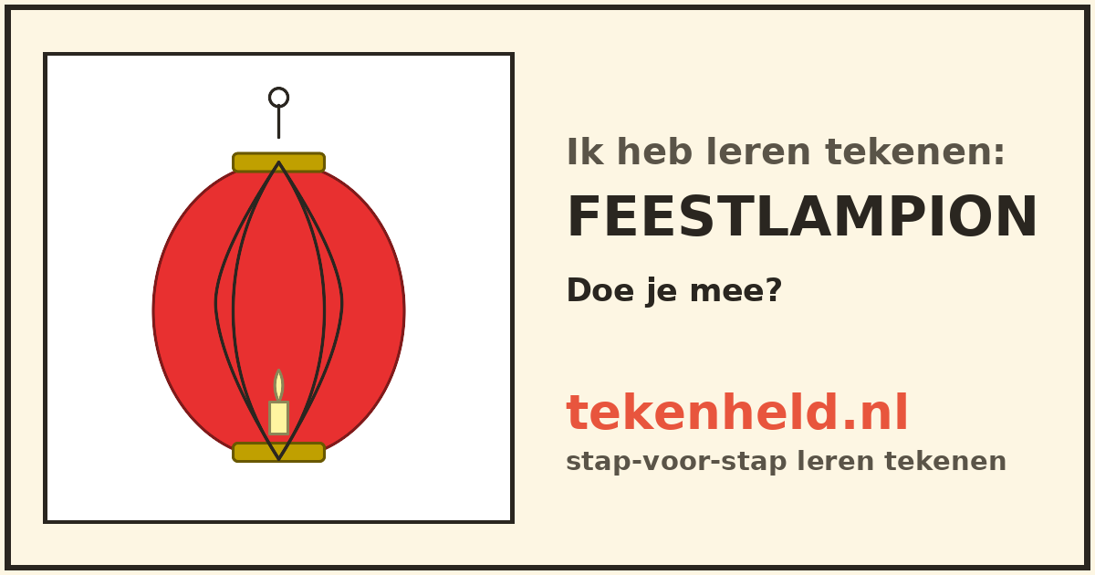 Voorbeeld: Feestlampion tekenen in stappen