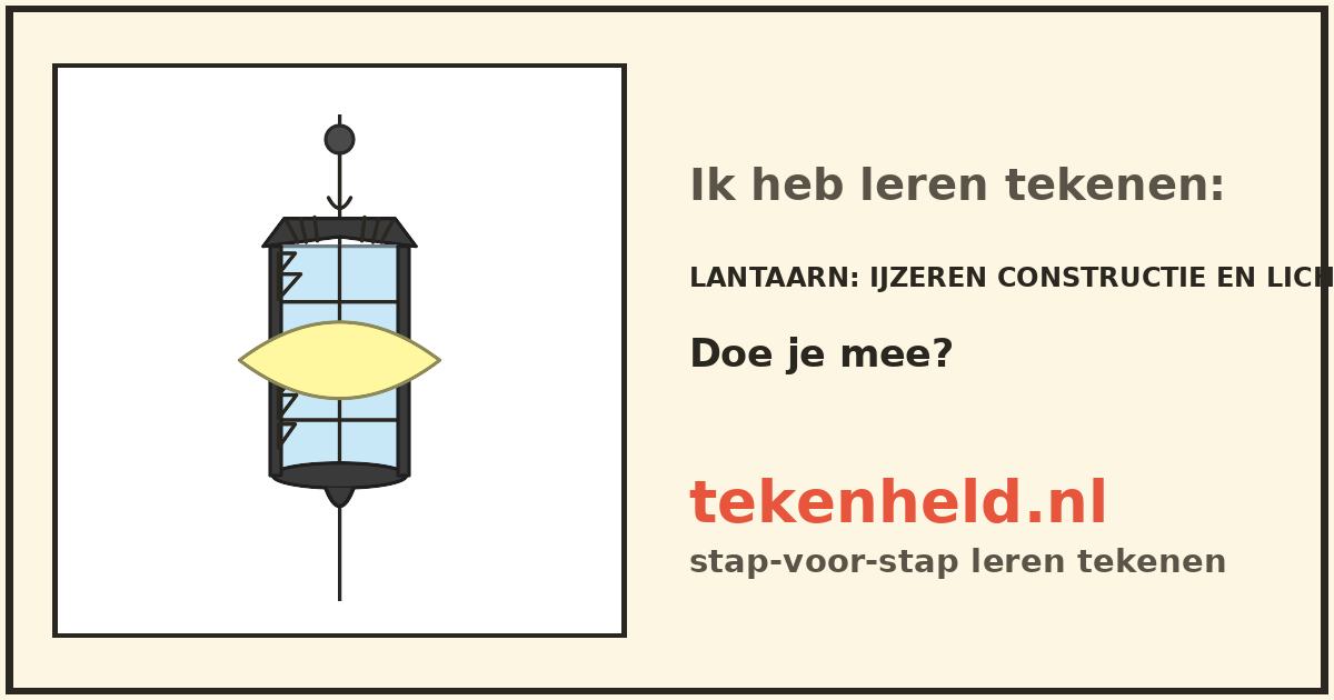 Voorbeeld: Lantaarn tekenen in stappen