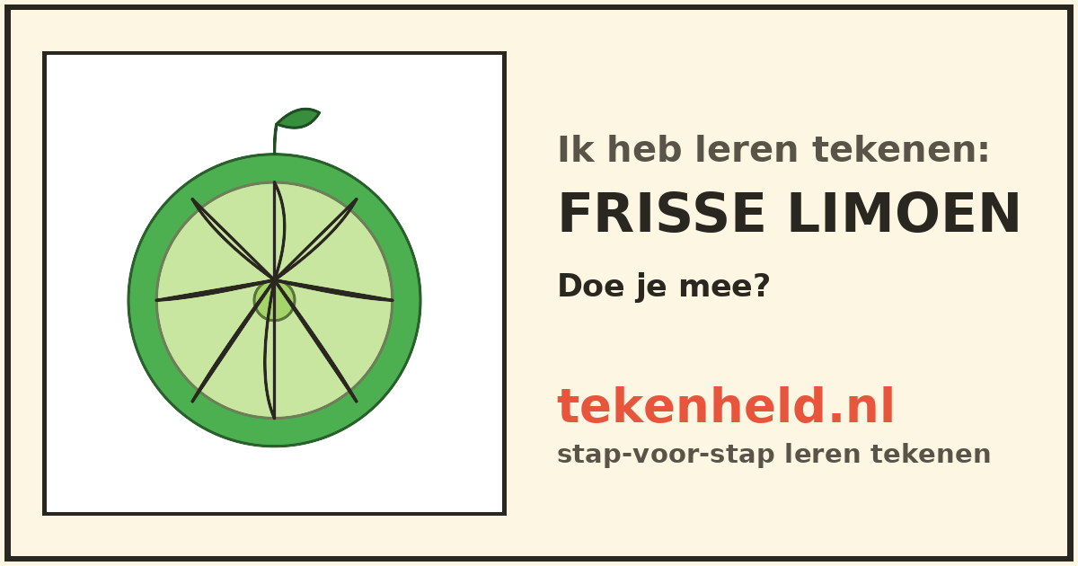 Voorbeeld: Frisse limoen tekenen in stappen