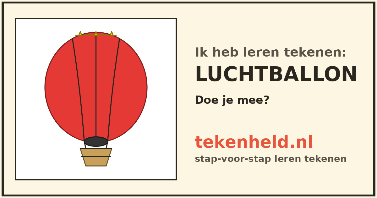 Voorbeeld: Luchtballon tekenen in stappen