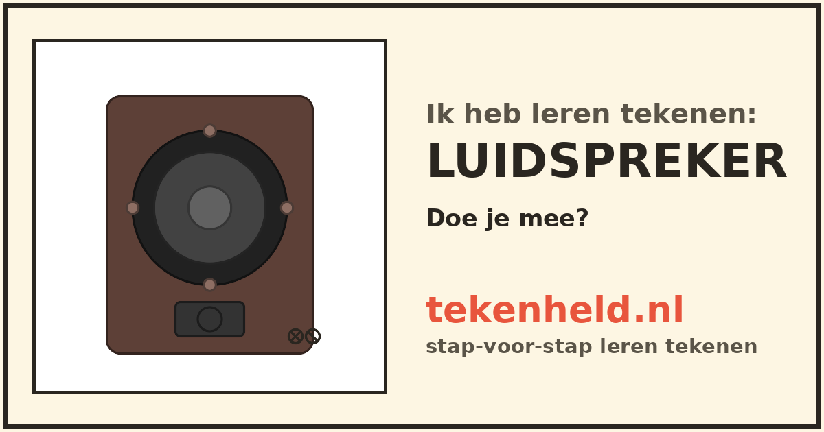 Voorbeeld: Luidspreker tekenen in stappen