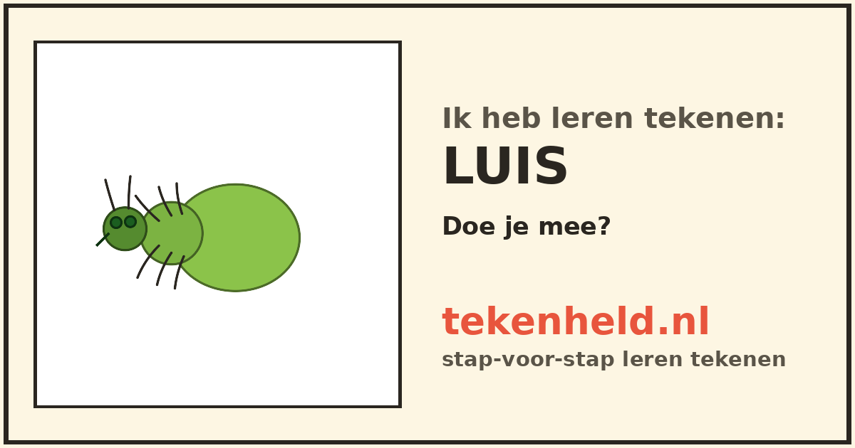 Voorbeeld: Luis tekenen in stappen