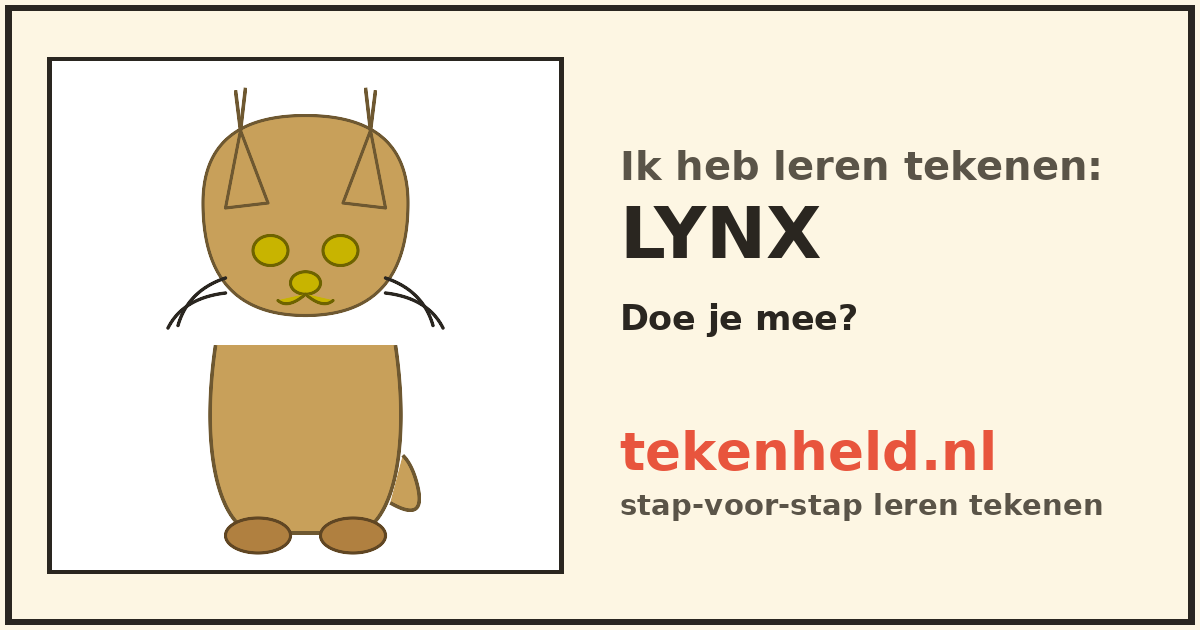Voorbeeld: Lynx tekenen in stappen