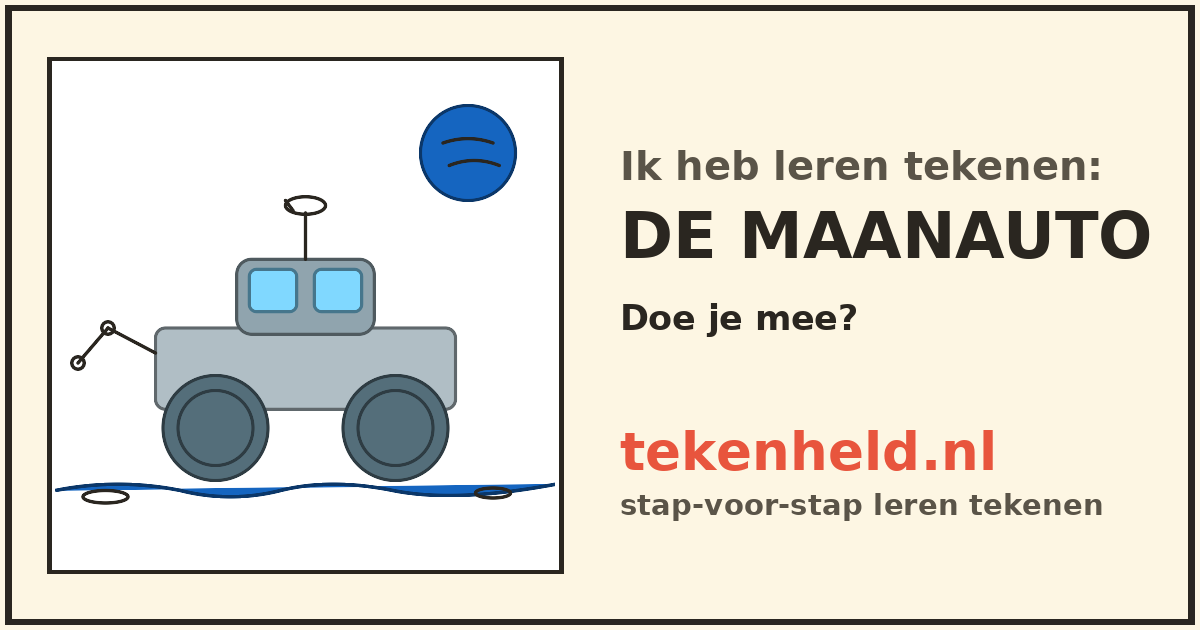 Voorbeeld: De maanauto tekenen in stappen