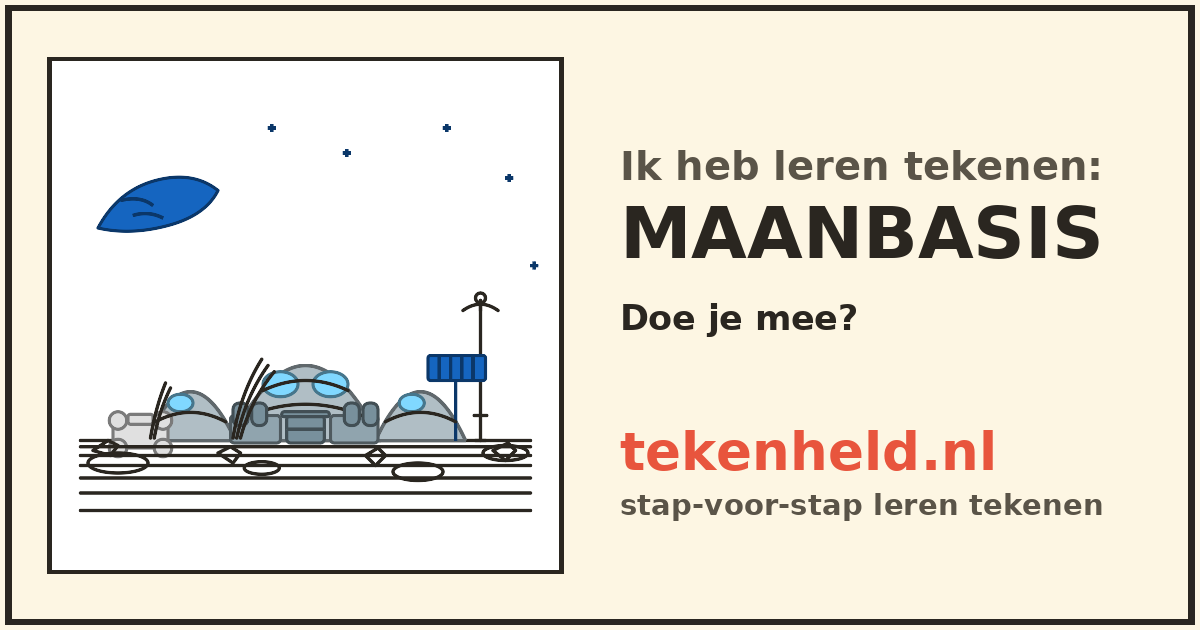 Voorbeeld: Maanbasis tekenen in stappen