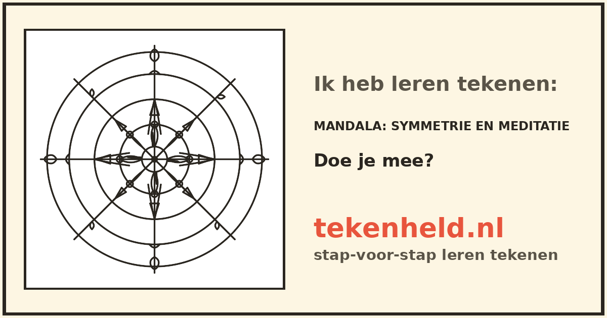 Voorbeeld: Mandala tekenen in stappen
