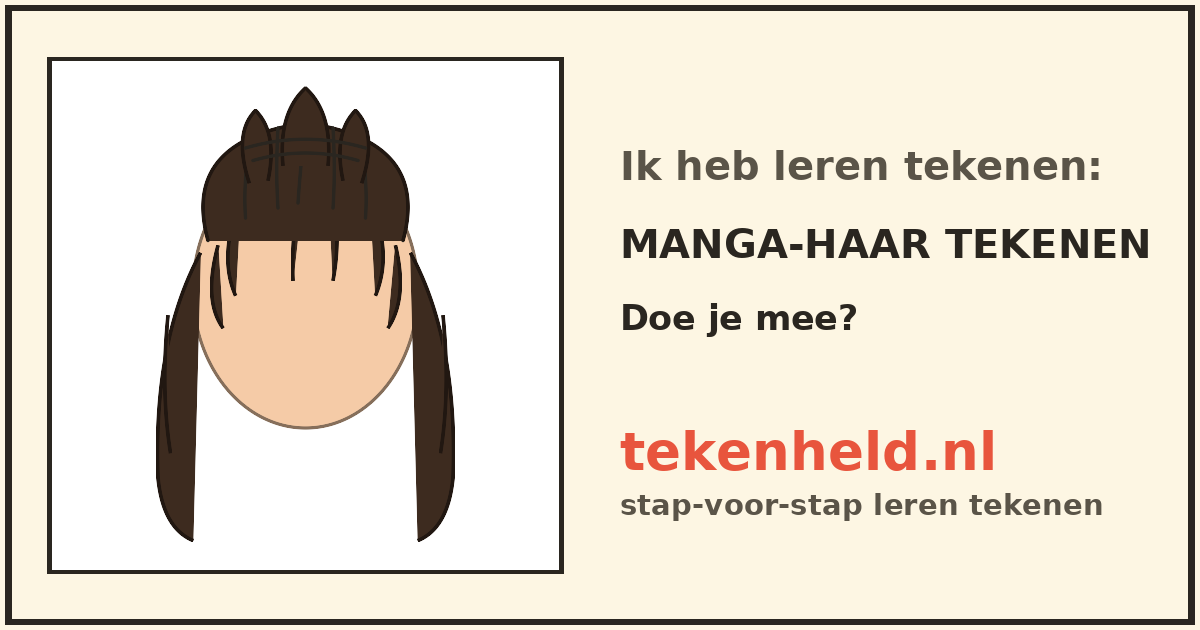 Voorbeeld: Manga-haar tekenen tekenen in stappen
