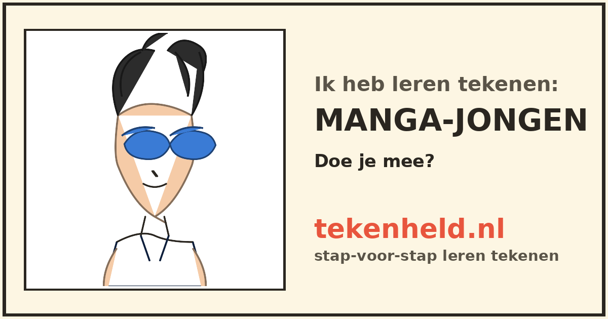 Voorbeeld: Manga-jongen tekenen in stappen