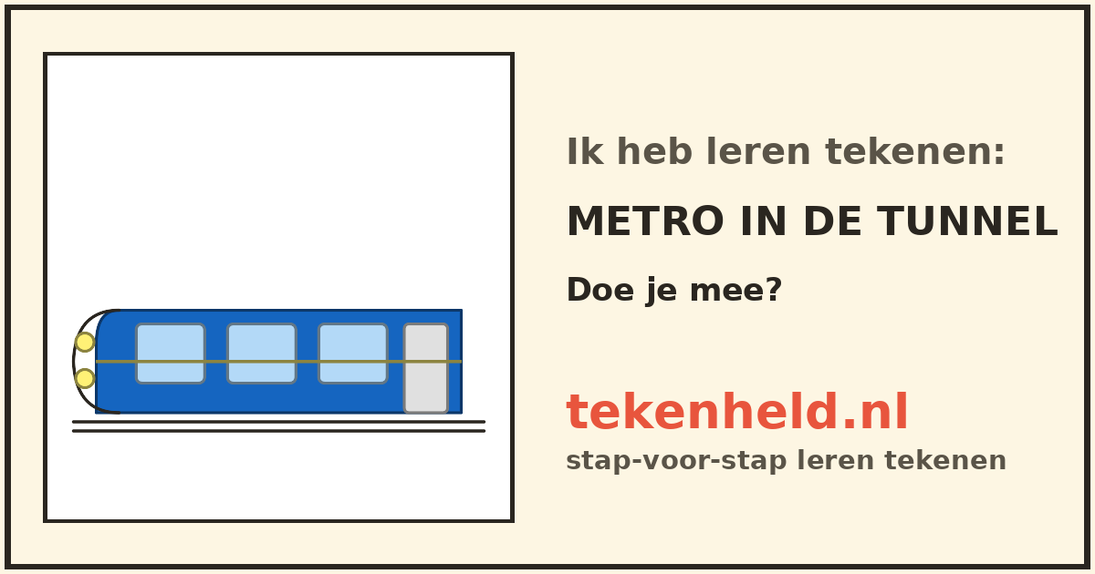 Voorbeeld: Metro in de tunnel tekenen in stappen