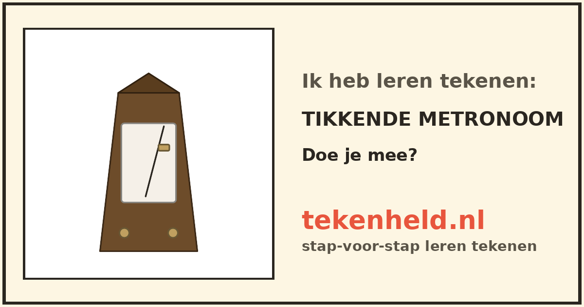 Voorbeeld: Tikkende metronoom tekenen in stappen