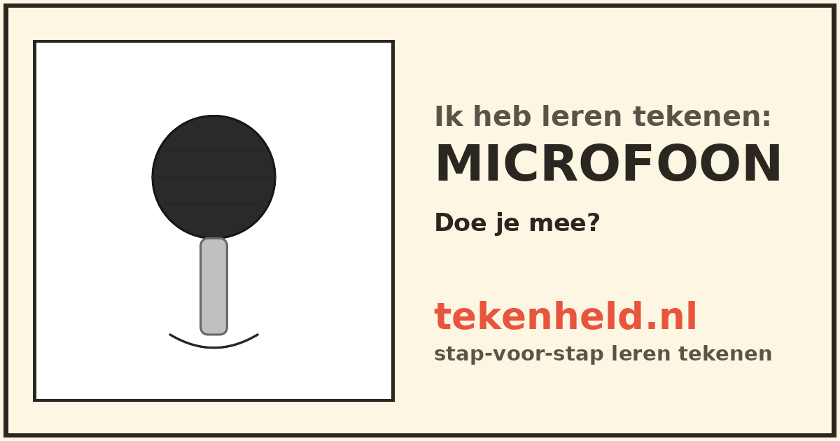 Voorbeeld: Microfoon tekenen in stappen