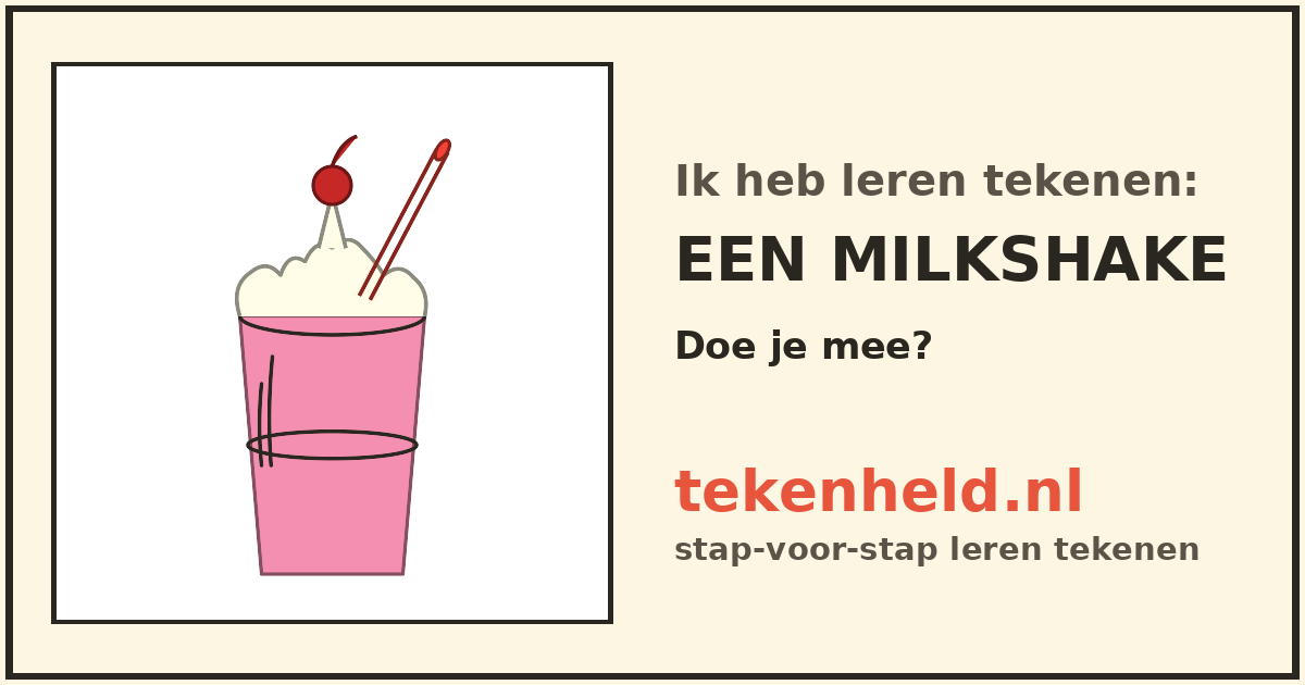 Voorbeeld: Een milkshake tekenen in stappen