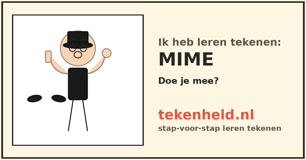 Voorbeeld: Mime tekenen in stappen