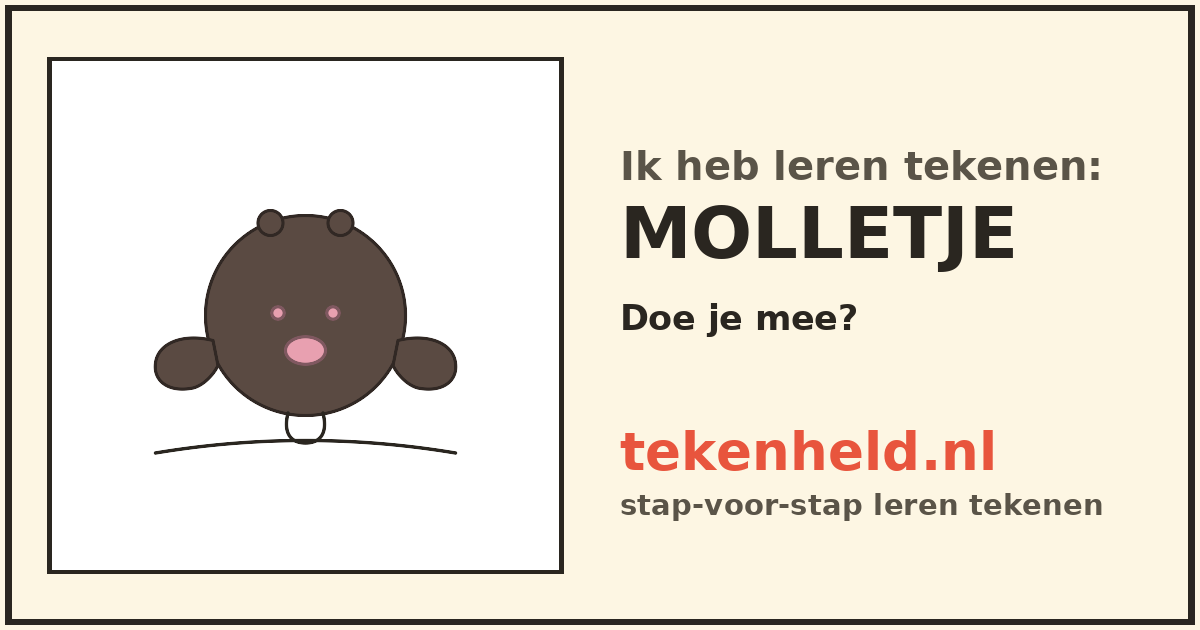 Voorbeeld: Molletje tekenen in stappen