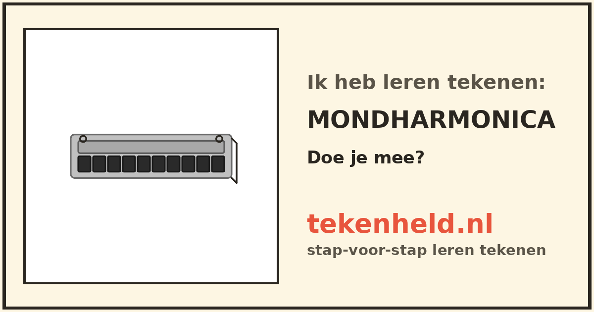Voorbeeld: Mondharmonica tekenen in stappen