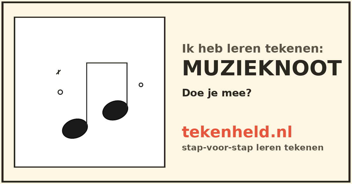 Voorbeeld: Muzieknoot tekenen in stappen