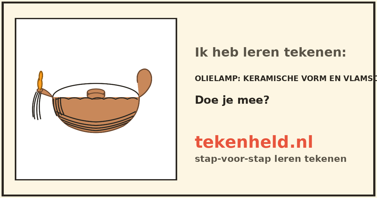 Voorbeeld: Olielamp tekenen in stappen