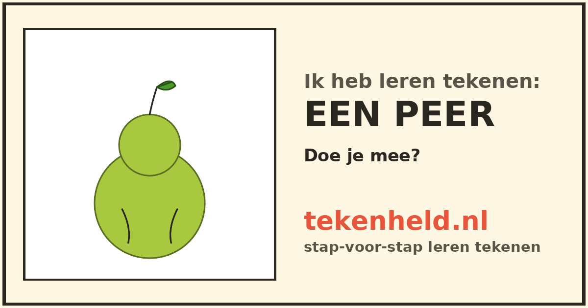 Voorbeeld: Een peer tekenen in stappen