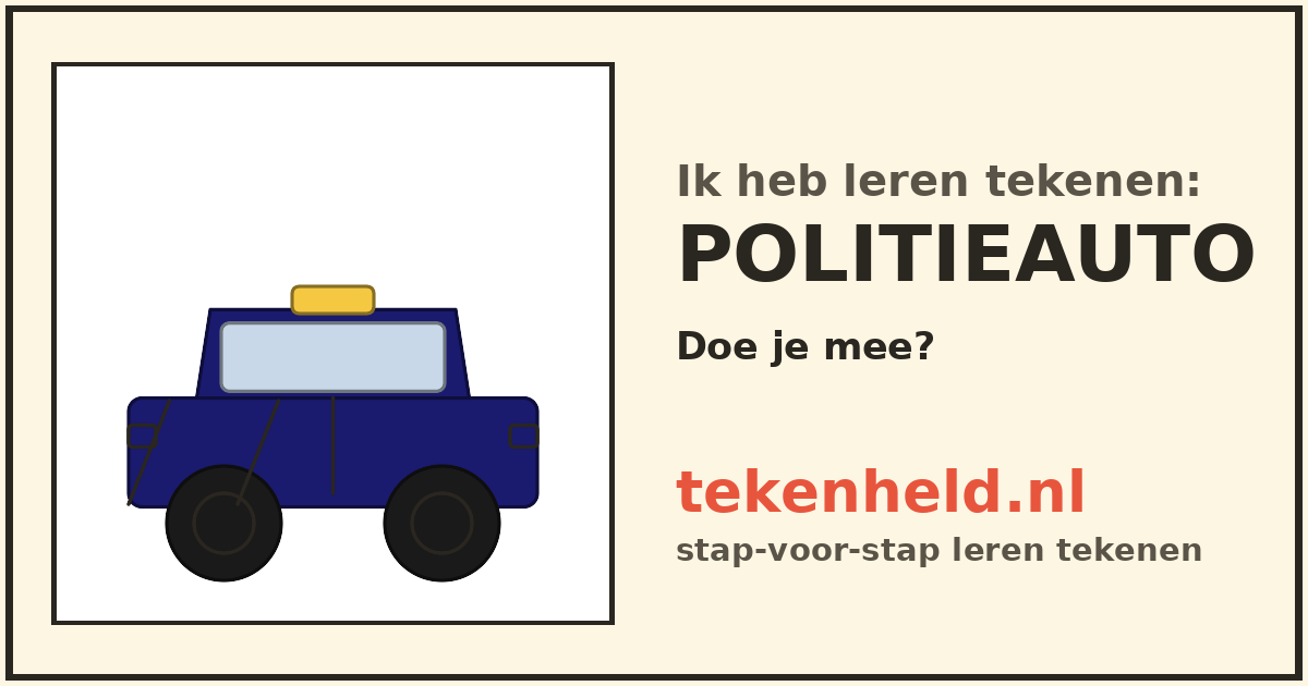 Voorbeeld: Politieauto tekenen in stappen