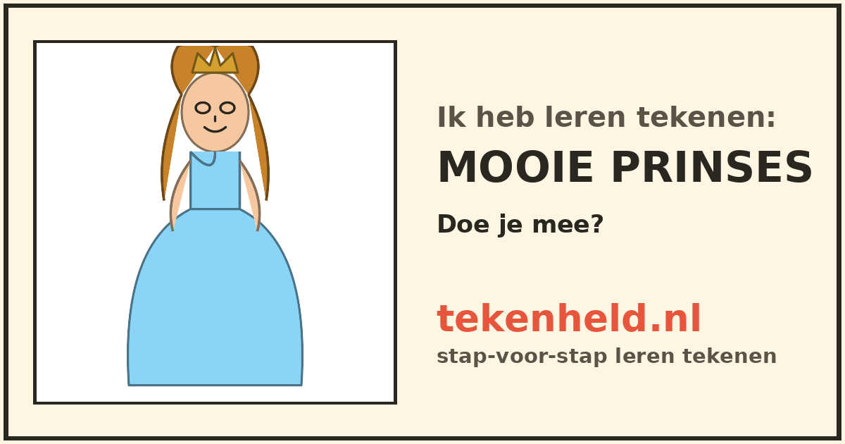 Voorbeeld: Mooie prinses tekenen in stappen