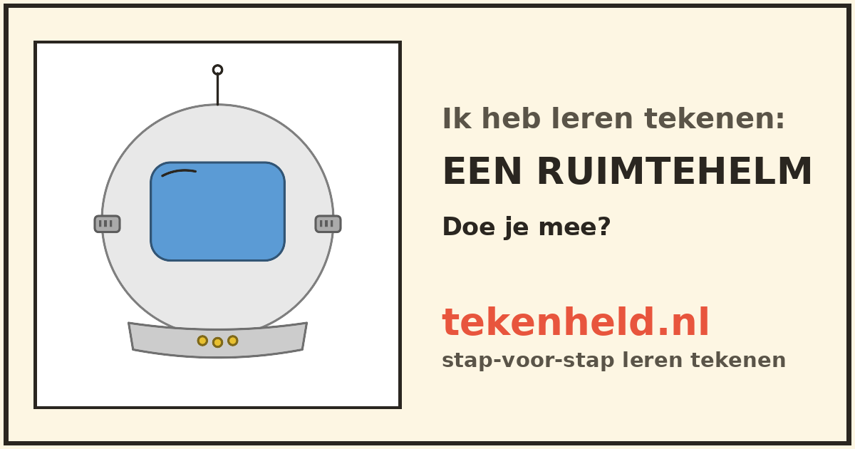 Voorbeeld: Een ruimtehelm tekenen in stappen