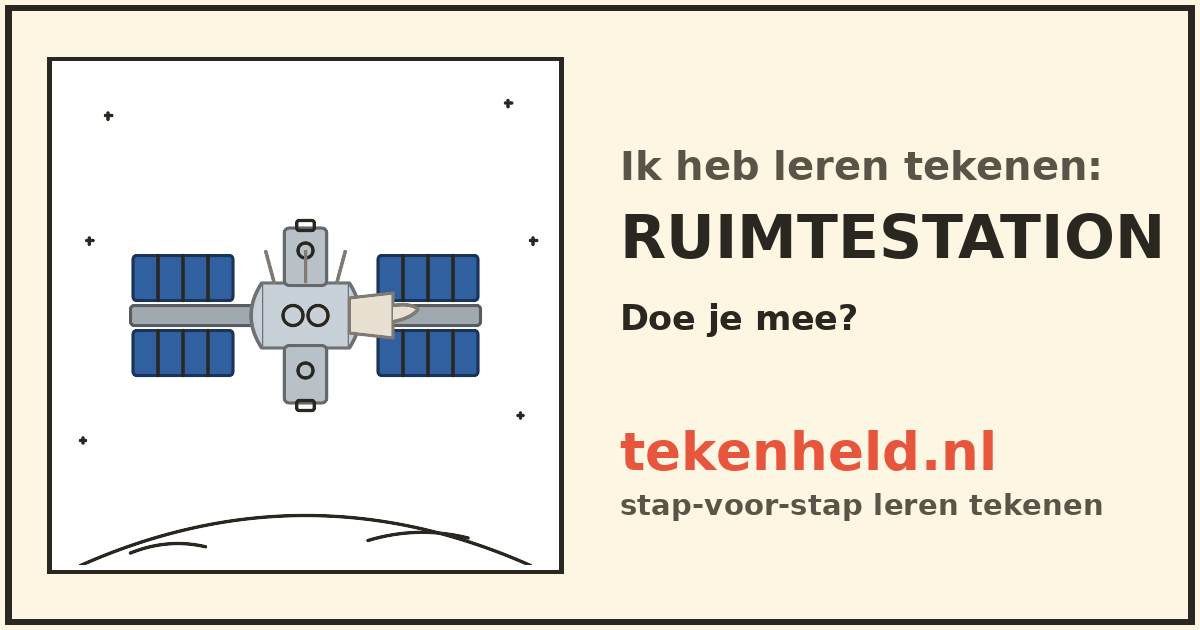 Voorbeeld: Ruimtestation tekenen in stappen