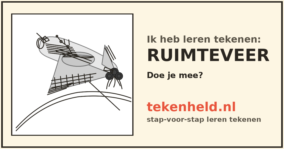 Voorbeeld: Ruimteveer tekenen in stappen
