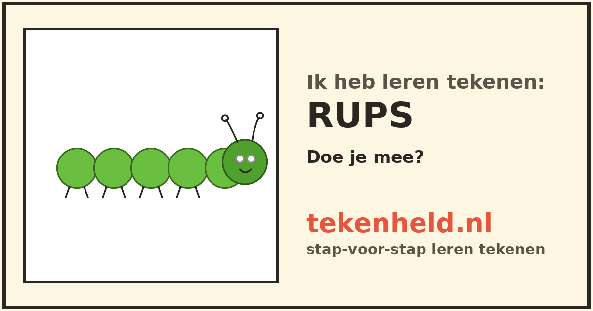 Voorbeeld: Rups tekenen in stappen