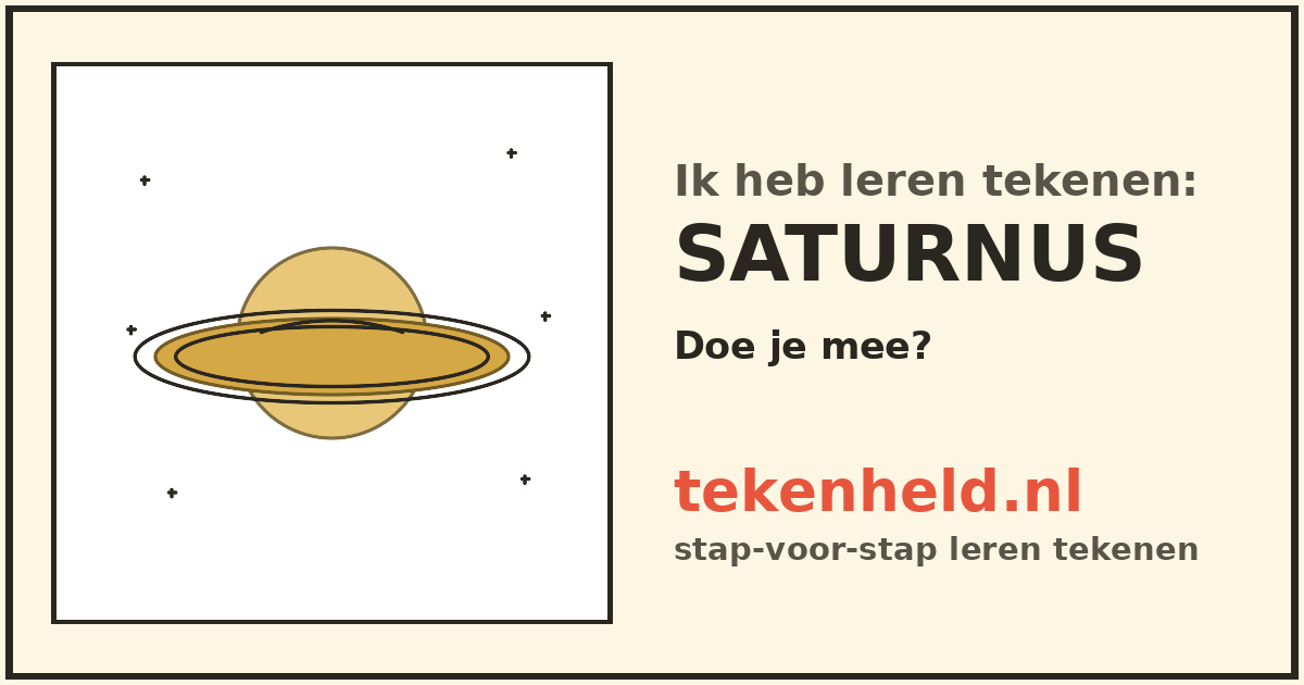 Voorbeeld: Saturnus tekenen in stappen