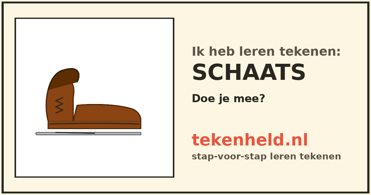 Voorbeeld: Schaats tekenen in stappen