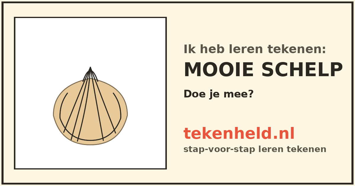 Voorbeeld: Mooie schelp tekenen in stappen