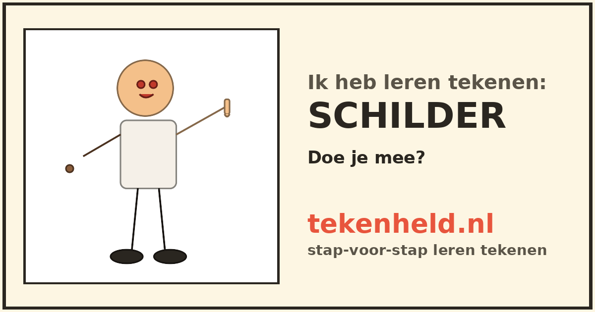 Voorbeeld: Schilder tekenen in stappen