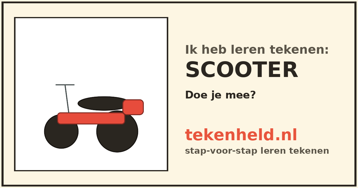 Voorbeeld: Scooter tekenen in stappen