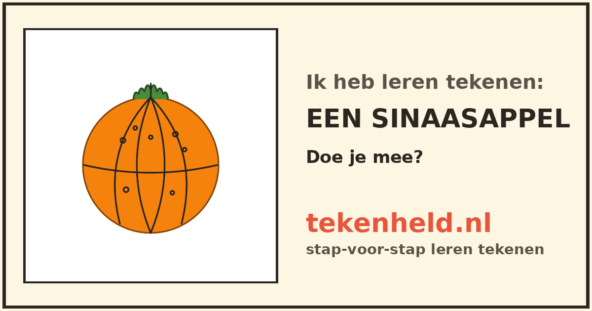 Voorbeeld: Een sinaasappel tekenen in stappen