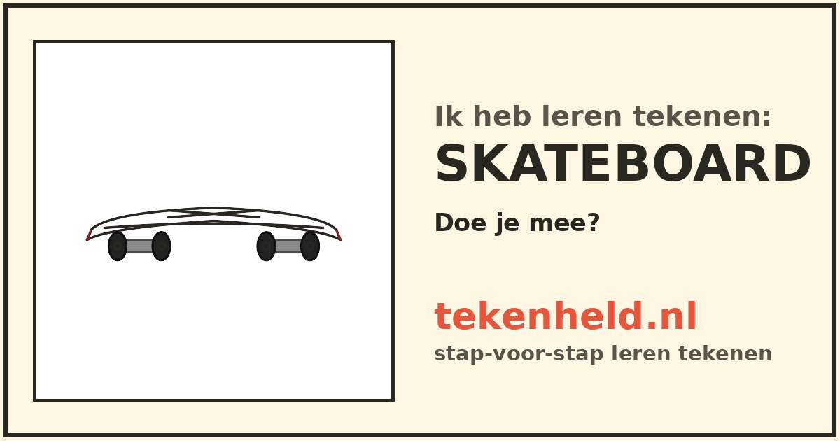 Voorbeeld: Skateboard tekenen in stappen