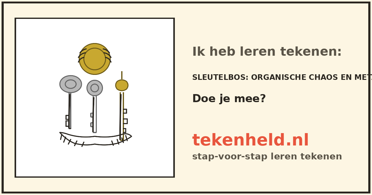 Voorbeeld: Sleutelbos tekenen in stappen
