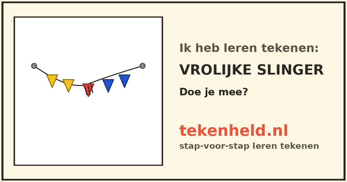 Voorbeeld: Vrolijke slinger tekenen in stappen