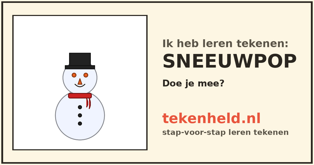 Voorbeeld: Sneeuwpop tekenen in stappen