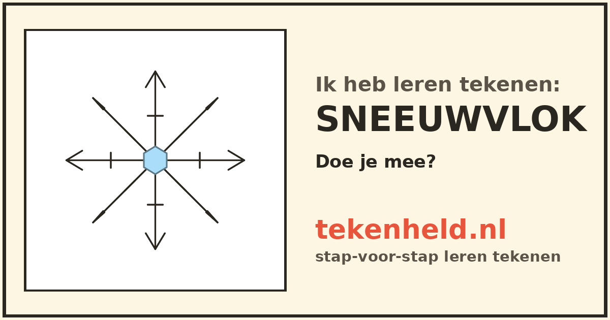 Voorbeeld: Sneeuwvlok tekenen in stappen