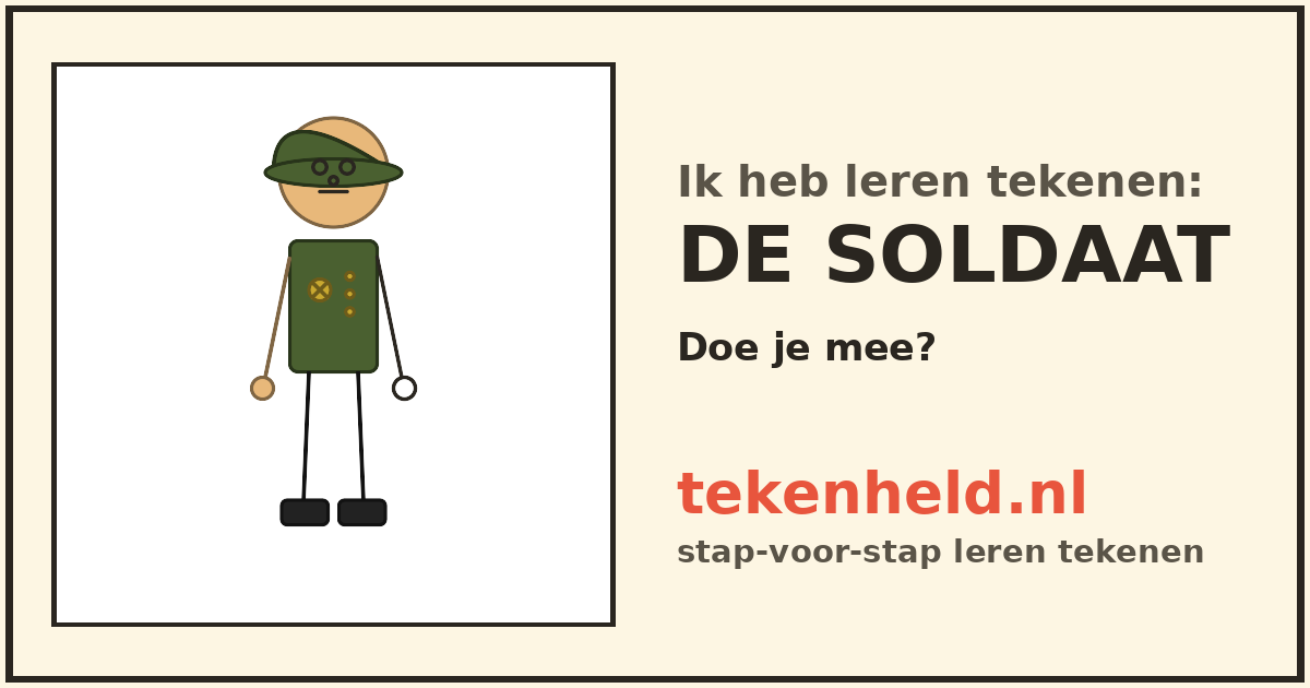 Voorbeeld: De soldaat tekenen in stappen
