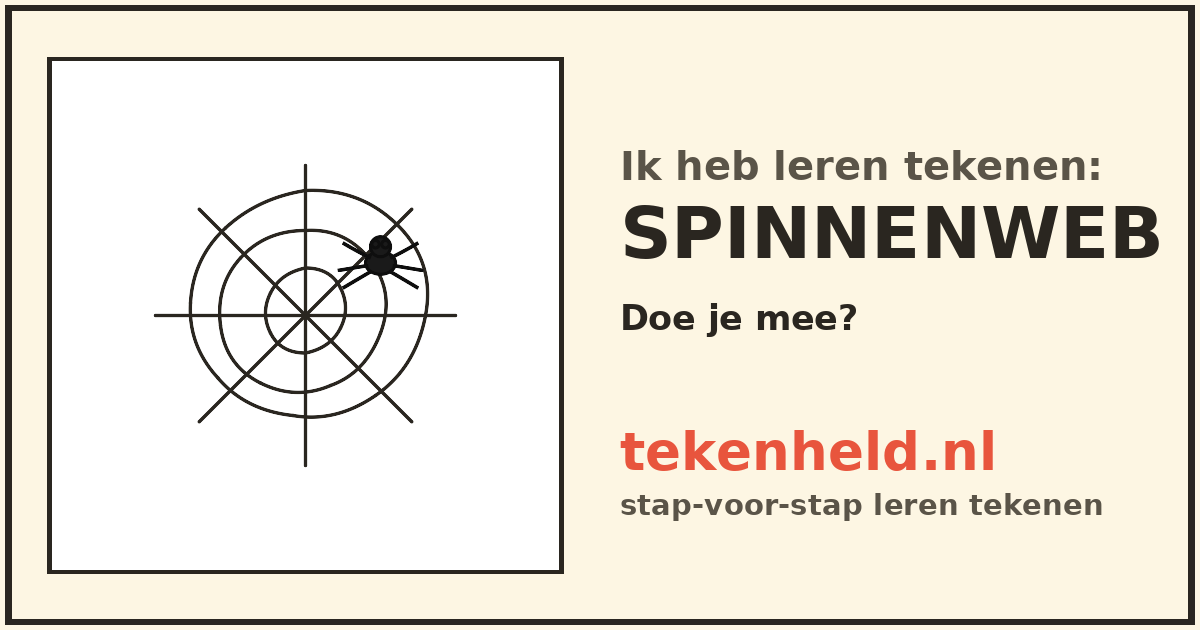 Voorbeeld: Spinnenweb tekenen in stappen