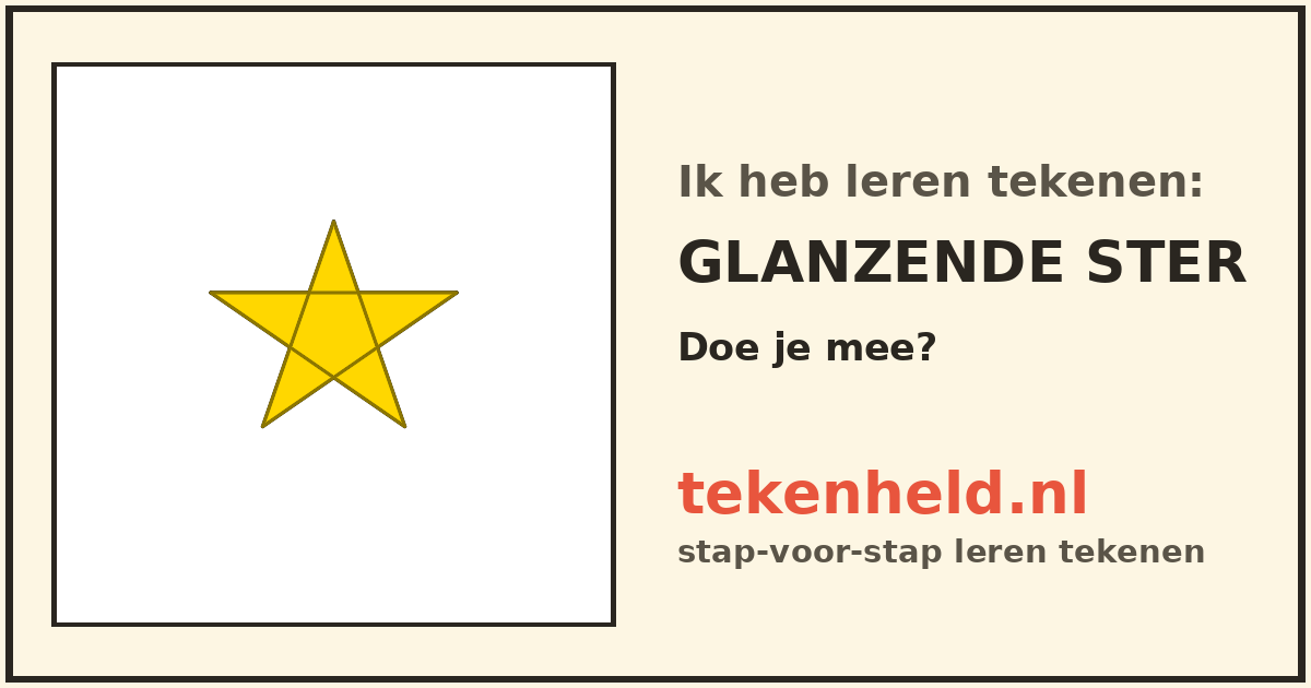 Voorbeeld: Glanzende ster tekenen in stappen