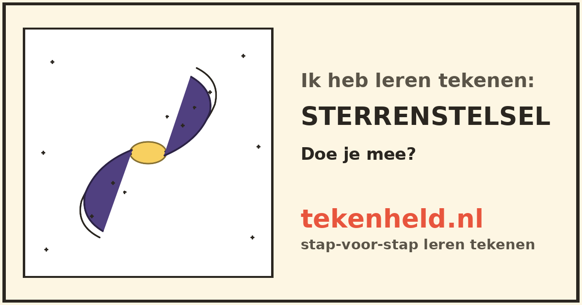 Voorbeeld: Sterrenstelsel tekenen in stappen