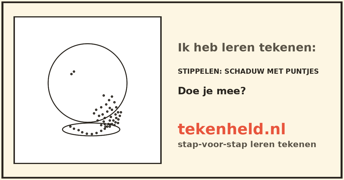 Voorbeeld: Stippelen tekenen in stappen