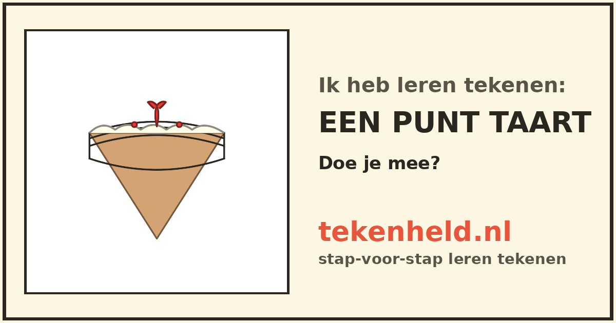 Voorbeeld: Een punt taart tekenen in stappen