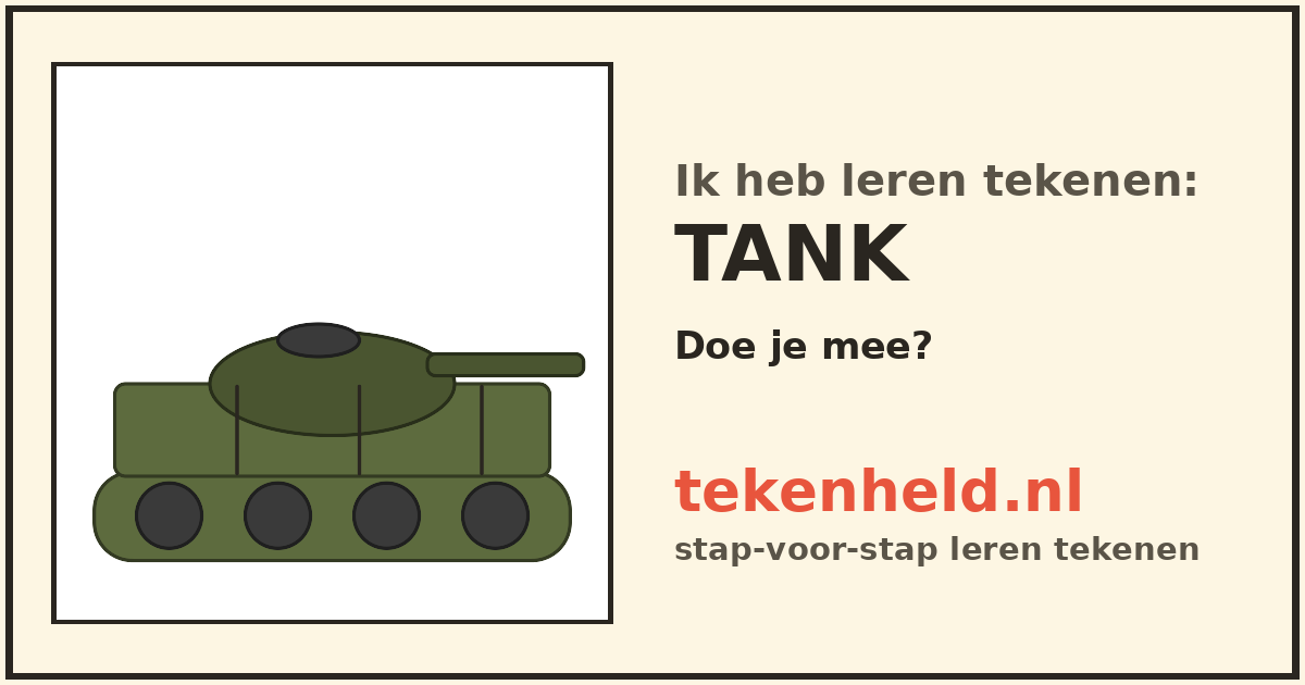 Voorbeeld: Tank tekenen in stappen