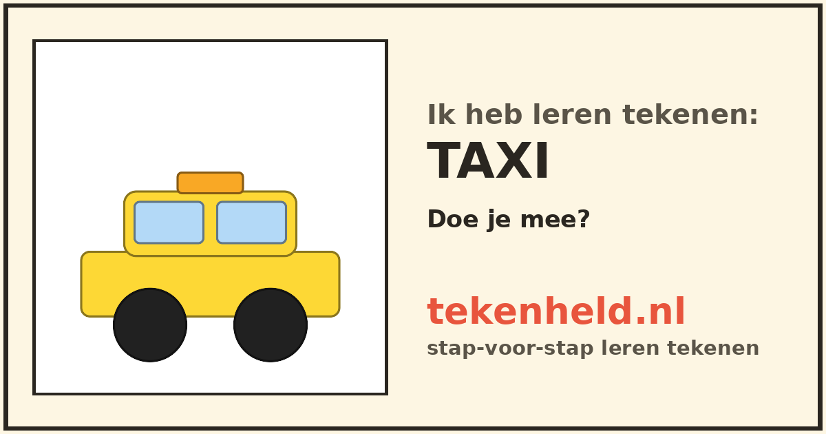 Voorbeeld: Taxi tekenen in stappen