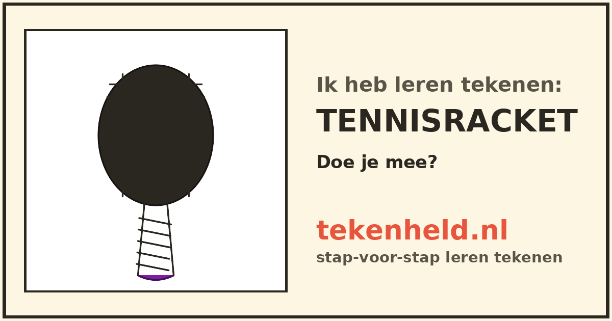 Voorbeeld: Tennisracket tekenen in stappen